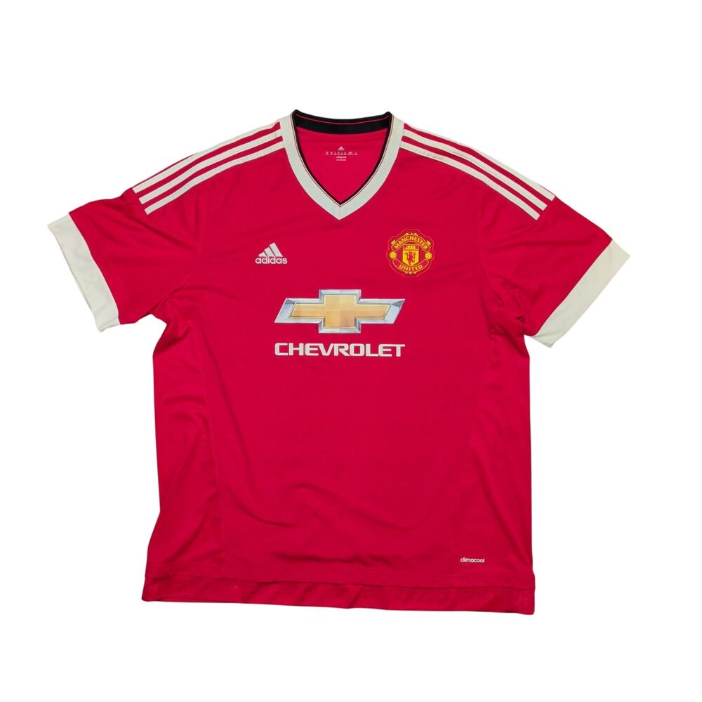 Manchester United 2015/16 Home Jersey Men's 2XL Adidas Futbol Soccer EPL